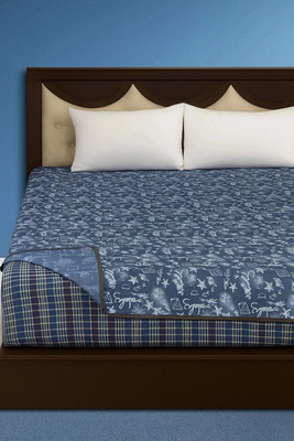 Gudheniya Enterprises Elastic Strap King Size Waterproof Mattress Cover(Blue)