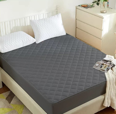 Comfowell Fitted Single Size Waterproof Mattress Cover(Grey)