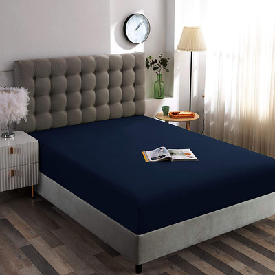 Luxurious Life Fitted Double Size Stretchable, Waterproof Mattress Cover(Blue)
