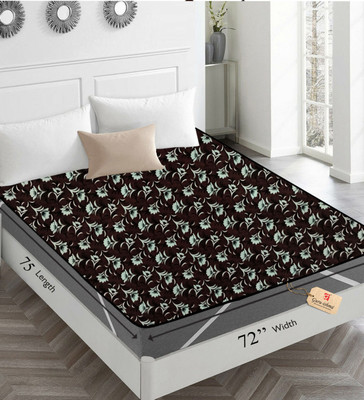 GURU ISHMA Elastic Strap King Size Waterproof Mattress Cover(Brown)