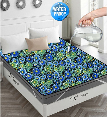 GURU ISHMA Elastic Strap Double Size Waterproof, Breathable Mattress Cover(Multicolor)