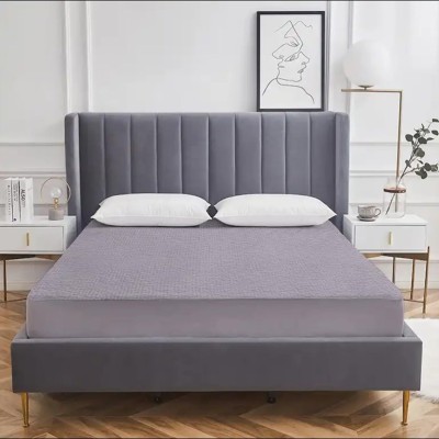 UrbanArts Fitted King Size Waterproof Mattress Cover(Grey)