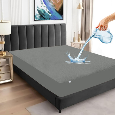 GADDA CO Fitted Queen Size Waterproof, Stretchable, Breathable Mattress Cover(Grey)