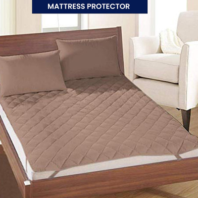 Laxita Elastic Strap King Size Breathable, Stretchable, Waterproof Mattress Cover(Brown)