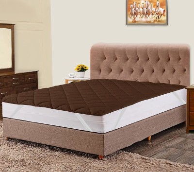 Relaxfeel Elastic Strap Single Size Waterproof Mattress Cover(Brown)