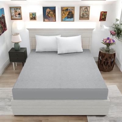 Luxurious Life Elastic Strap Single Size Mattress Cover(Grey)
