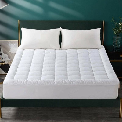 EVOL Mattress Topper King Size Breathable Mattress Cover(White)