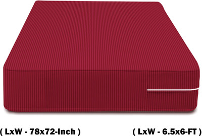 BSB HOME Zippered Double Size Breathable Mattress Cover(Maroon)