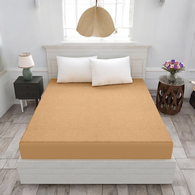 Luxurious Life Elastic Strap Single Size Mattress Cover(Beige)
