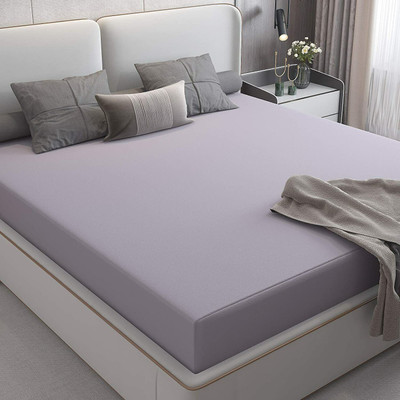 AEEBSH King Size Fitted Micro Breathable, Stretchable, Waterproof Mattress Cover(198 cm x 183 cm, Grey)