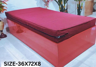 ABHIKRAM Zippered Single Size Mattress Cover(Red)