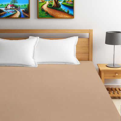 Kittenbite Elastic Strap Queen Size Breathable, Stretchable, Waterproof Mattress Cover(Beige)