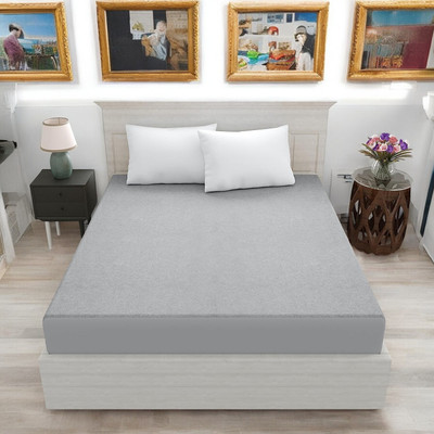 Luxurious Life Elastic Strap Single Size Mattress Cover(Grey)