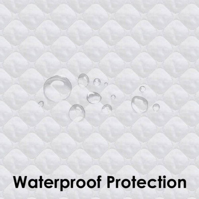 Kamyaart Elastic Strap Double Size Breathable, Stretchable, Waterproof Mattress Cover(White)