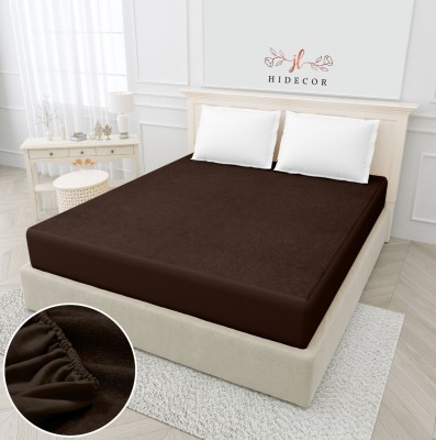 HIDECOR Fitted King Size Waterproof Mattress Cover(Brown)