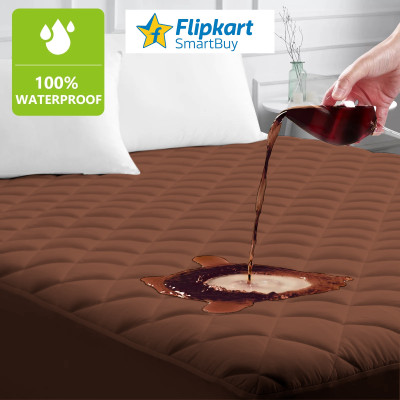 Flipkart SmartBuy Fitted King Size Breathable, Stretchable, Waterproof Mattress Cover(Brown)