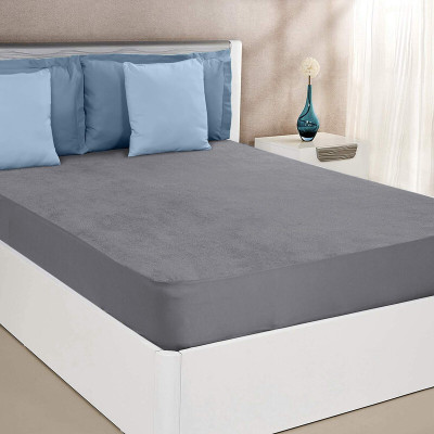 Comfowell Fitted Single Size Stretchable, Waterproof Mattress Cover(Grey)