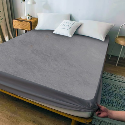 Oyo Baby Fitted King Size Waterproof, Stretchable, Breathable Mattress Cover(Silver)