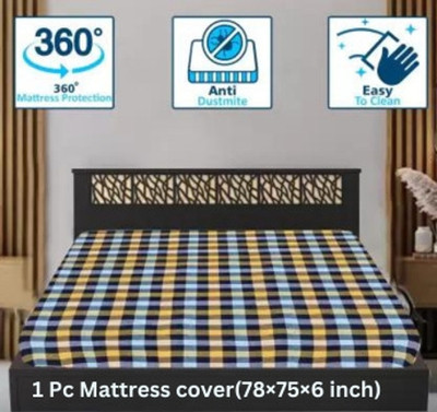 shividecor Zippered King Size Breathable Mattress Cover(Yellow)