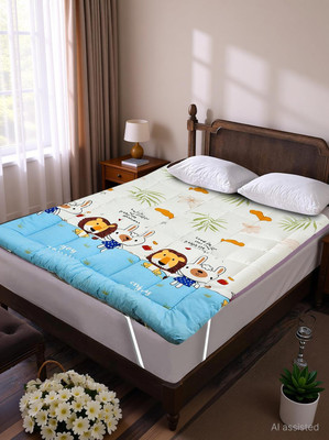 RRC King Size Microfibre Breathable, Stretchable, Waterproof Mattress Topper(198 cm x 183 cm, Green)