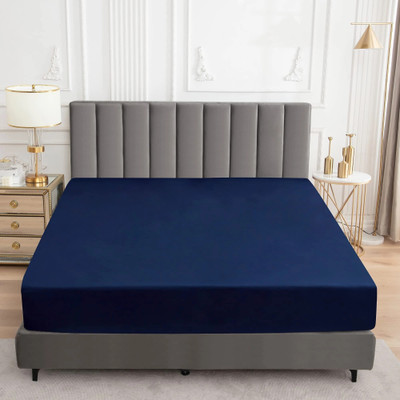 EVOL Fitted Queen Size Waterproof Mattress Cover(Blue)