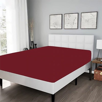 JP SHINE Fitted Queen Size Stretchable, Waterproof Mattress Cover(Maroon)