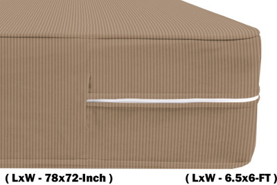 BSB HOME Zippered Double Size Breathable Mattress Cover(Beige)
