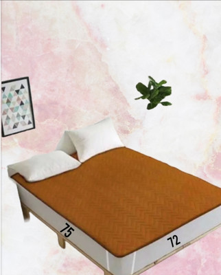 Khatu Shyam textiles Elastic Strap King Size Breathable, Waterproof Mattress Cover(Beige)