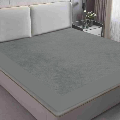 Mattress Protector King Size Fitted Terry Cotton Breathable, Stretchable, Waterproof Mattress Cover(Grey)