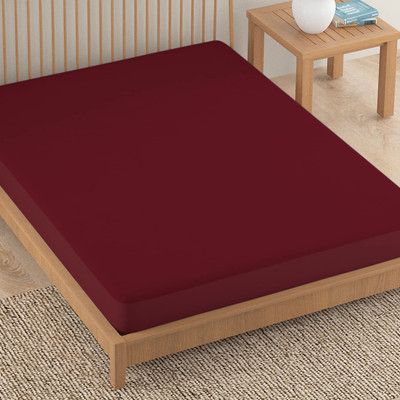 HOKiPO Fitted Single Size Stretchable, Waterproof Mattress Cover(Red)