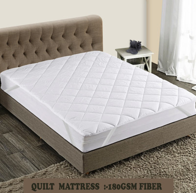 rakhi home décor Elastic Strap Single Size Breathable, Stretchable, Waterproof Mattress Cover(White)