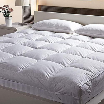 Luxurious Life Elastic Strap Queen Size Mattress Cover(White)