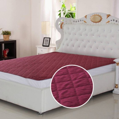 Adithya Elastic Strap Double Size Breathable, Stretchable, Waterproof Mattress Cover(Red)