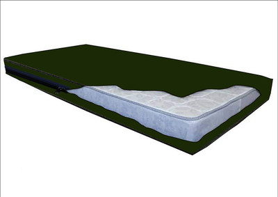 Aavya Unique Fashoion Zippered Single Size Breathable, Waterproof Mattress Cover(Green)