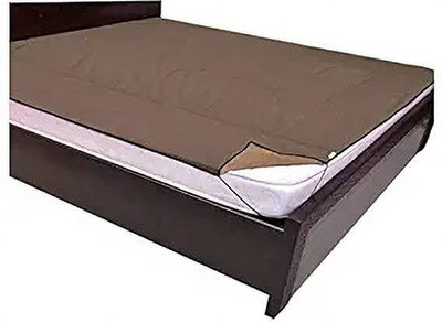 SWAG ZIPZAP PACKS Elastic Strap King Size Mattress Cover(Brown)