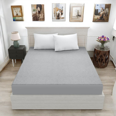 Luxurious Life Elastic Strap Single Size Mattress Cover(Grey)