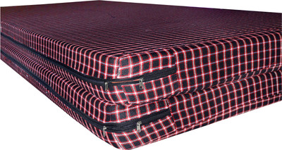FLORAHANDLOOM Double Size Zippered Cotton Breathable Mattress Cover(Red)