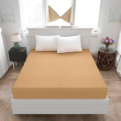 Luxurious Life Elastic Strap Single Size Mattress Cover(Beige)