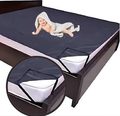 Shyam Elastic Strap King Size Waterproof Mattress Cover(Grey)