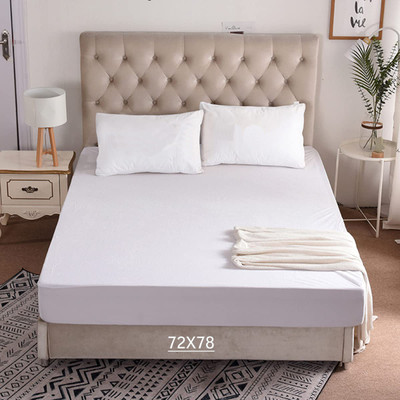 rakhi home décor Fitted King Size Breathable, Stretchable, Waterproof Mattress Cover(White)