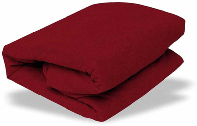 LAVESH EXPORTS Fitted Double Size Breathable, Stretchable, Waterproof Mattress Cover(Maroon)