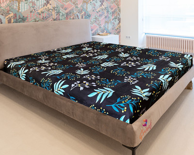 GRINAF Zippered Single Size Breathable Mattress Cover(Black)
