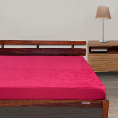 duroflex Fitted Single Size Waterproof, Breathable, Stretchable Mattress Cover(Maroon)