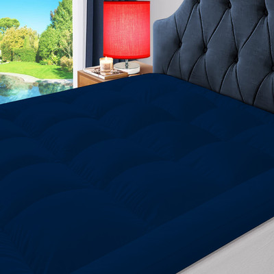 TUNDWAL'S King Size Mattress Topper Cotton Breathable, Stretchable, Waterproof Mattress Cover(Blue)