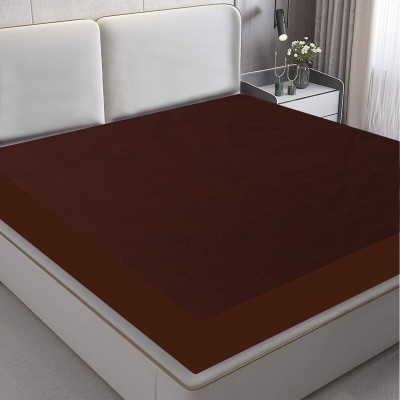 Mattress Protector Fitted Double Size Breathable, Stretchable, Waterproof Mattress Cover(Brown)