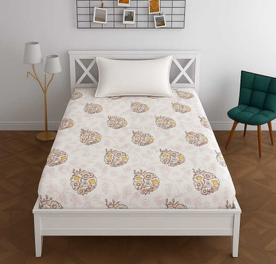 Roscato Zippered Single Size Breathable Mattress Cover(White)