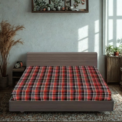 Mistik Zippered Single Size Breathable Mattress Cover(Red)