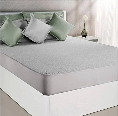 Kavya Enterprises Fitted King Size Breathable, Stretchable, Waterproof Mattress Cover(Grey)