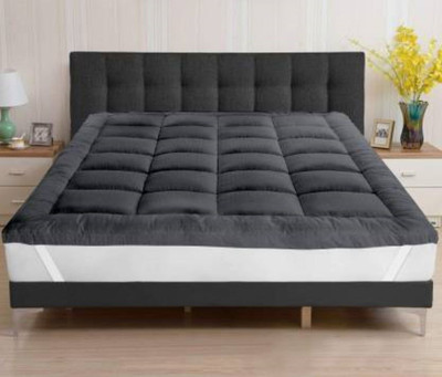 Texlux Mattress Topper Single Size Breathable, Stretchable, Waterproof Mattress Cover(Grey)