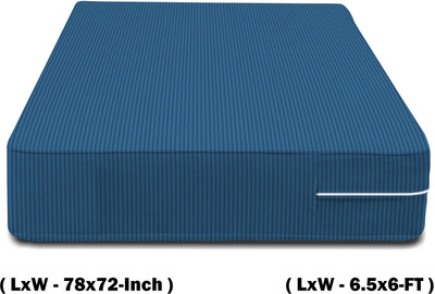 BSB HOME Zippered Double Size Breathable Mattress Cover(Blue)